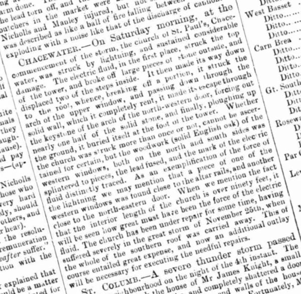 Chacewater Church 1866