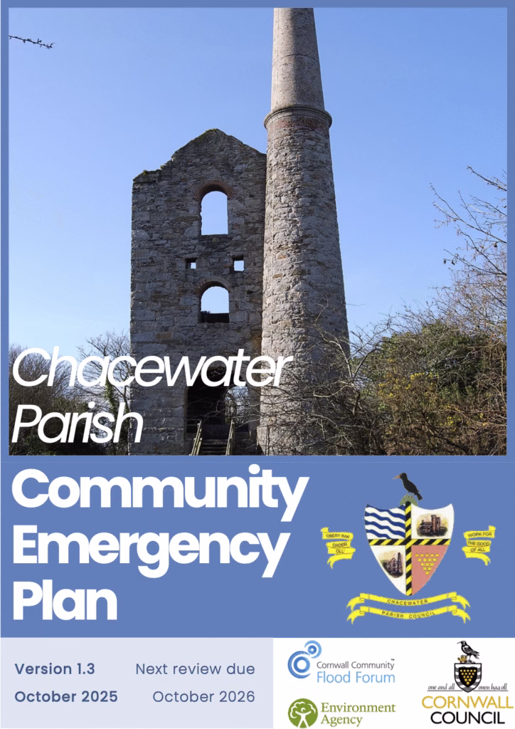 Front cover of the Chacewater Parish Community Emergency Plan