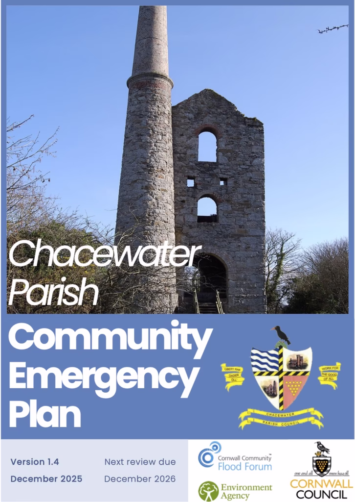 Front cover of the Chacewater Parish Community Emergency Plan